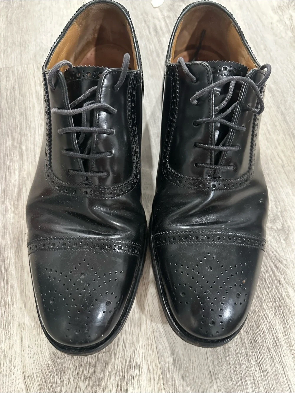 Charles Tyrwhitt Black Leather Brogue Oxford Shoes